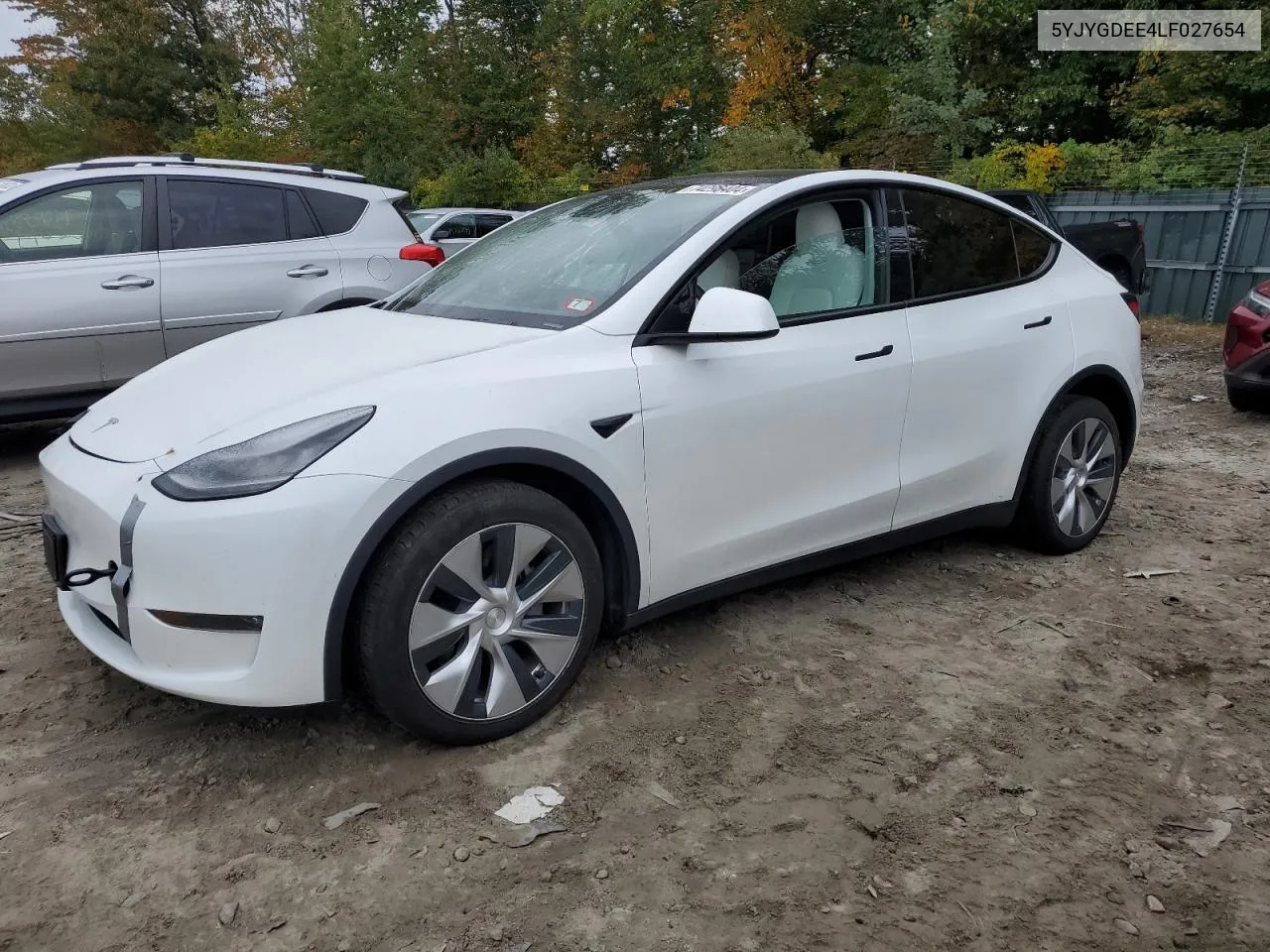 2020 Tesla Model Y VIN: 5YJYGDEE4LF027654 Lot: 74296404