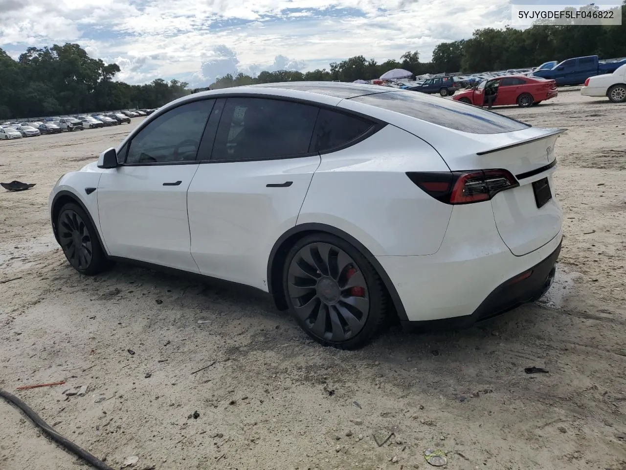 2020 Tesla Model Y VIN: 5YJYGDEF5LF046822 Lot: 74722474