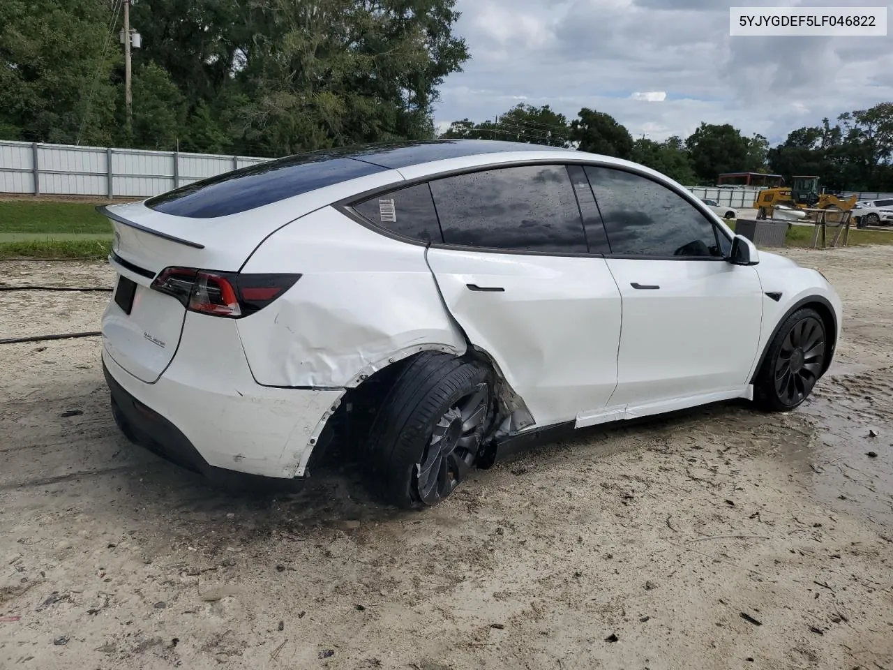 2020 Tesla Model Y VIN: 5YJYGDEF5LF046822 Lot: 74722474