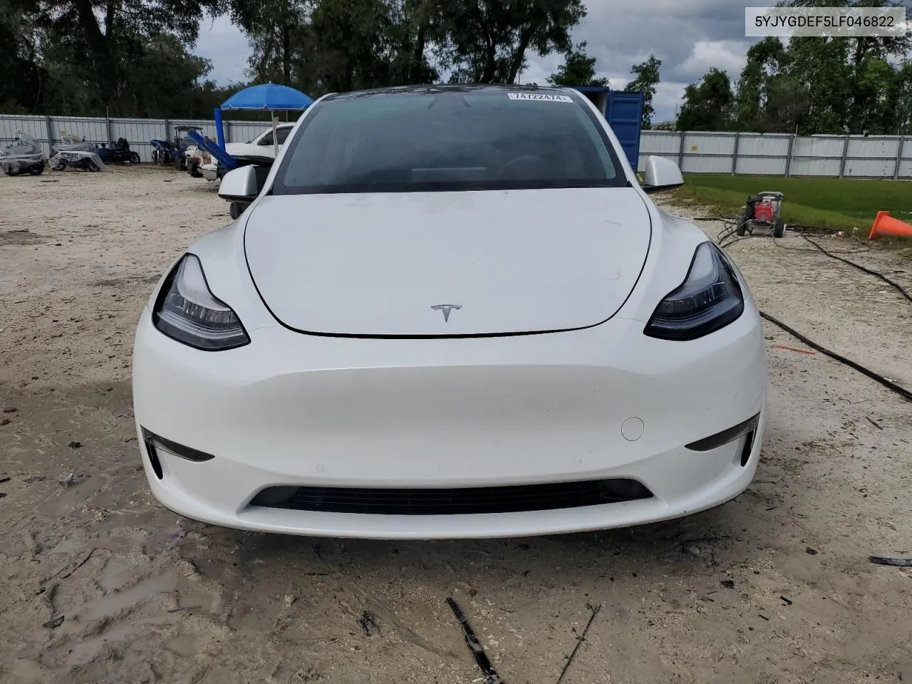 2020 Tesla Model Y VIN: 5YJYGDEF5LF046822 Lot: 74722474