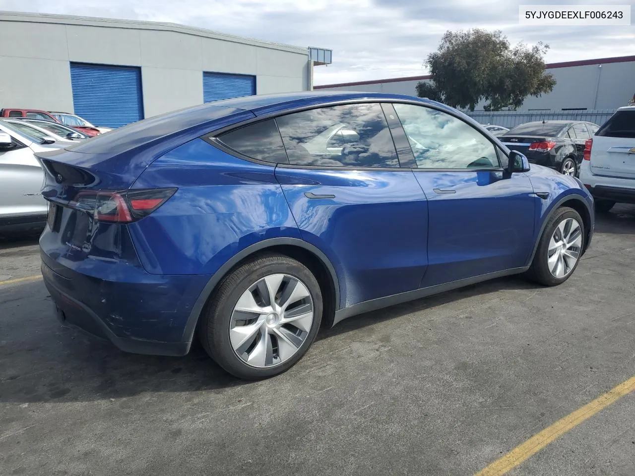 2020 Tesla Model Y VIN: 5YJYGDEEXLF006243 Lot: 75625764