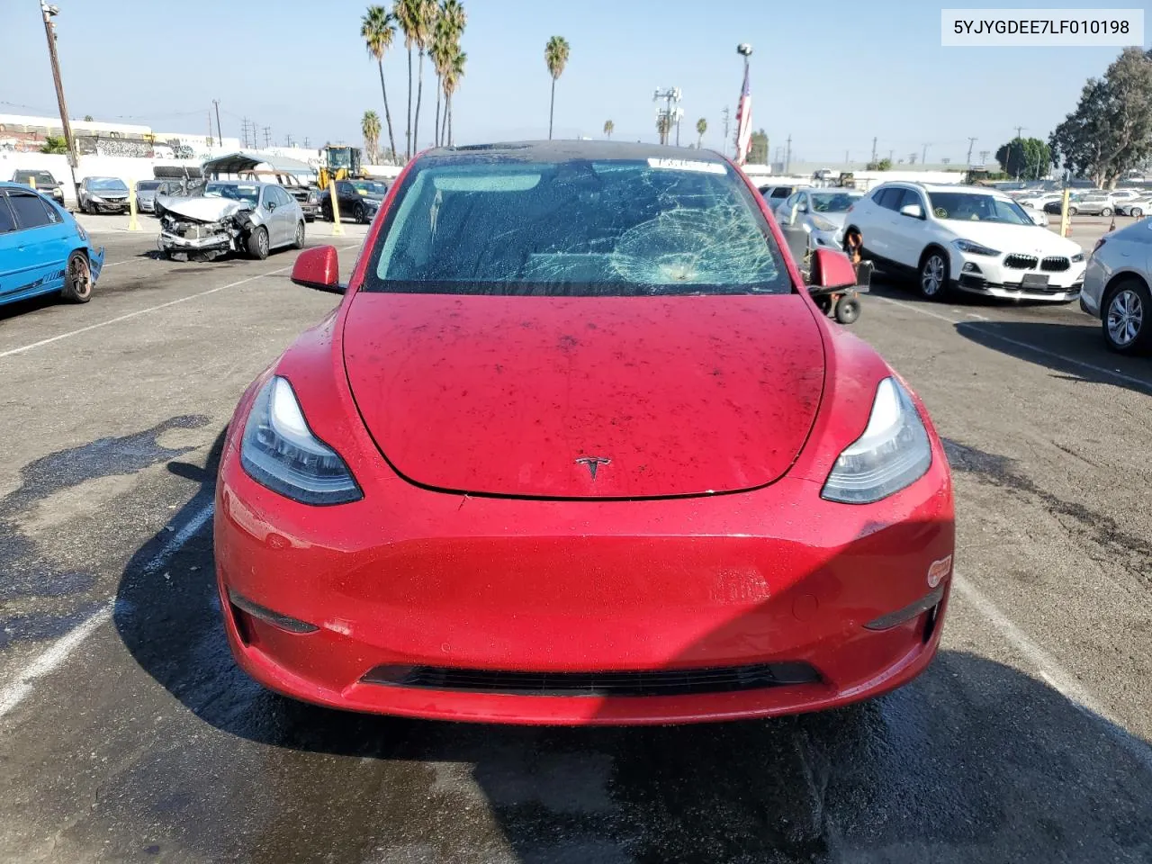 2020 Tesla Model Y VIN: 5YJYGDEE7LF010198 Lot: 75676114