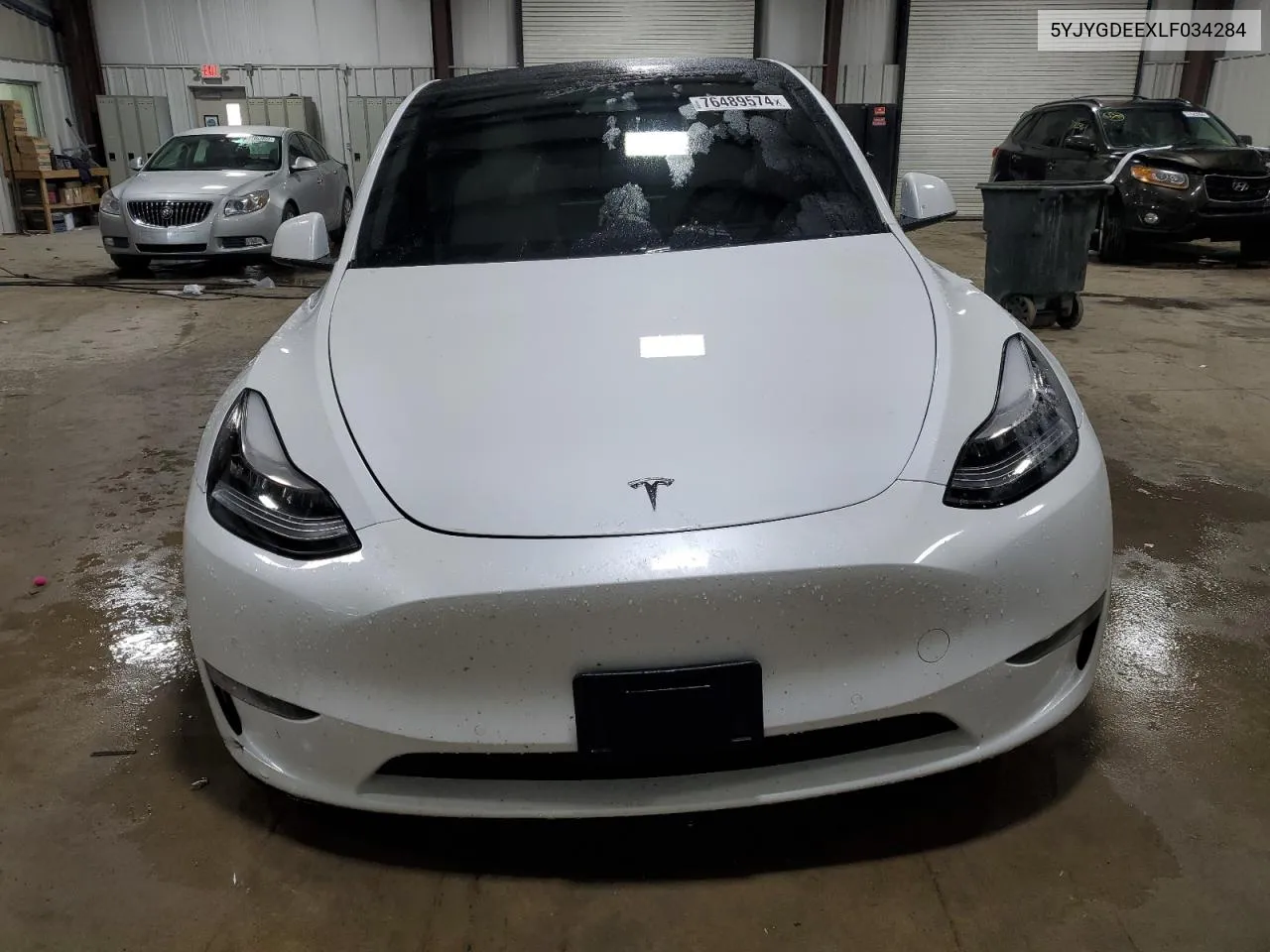 2020 Tesla Model Y VIN: 5YJYGDEEXLF034284 Lot: 76489574