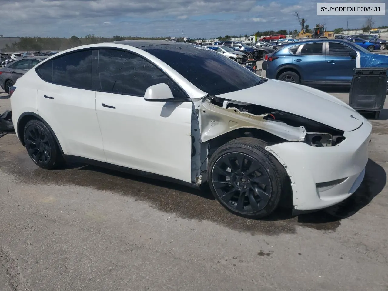 2020 Tesla Model Y VIN: 5YJYGDEEXLF008431 Lot: 76588934