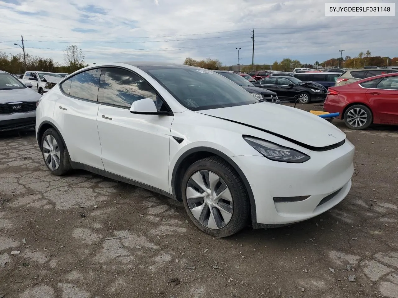 2020 Tesla Model Y VIN: 5YJYGDEE9LF031148 Lot: 77130914