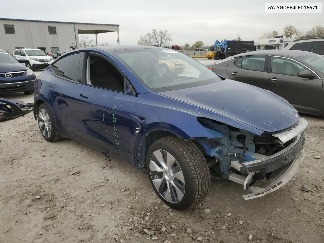 2020 Tesla Model Y VIN: 5YJYGDEE4LF016671 Lot: 79838914