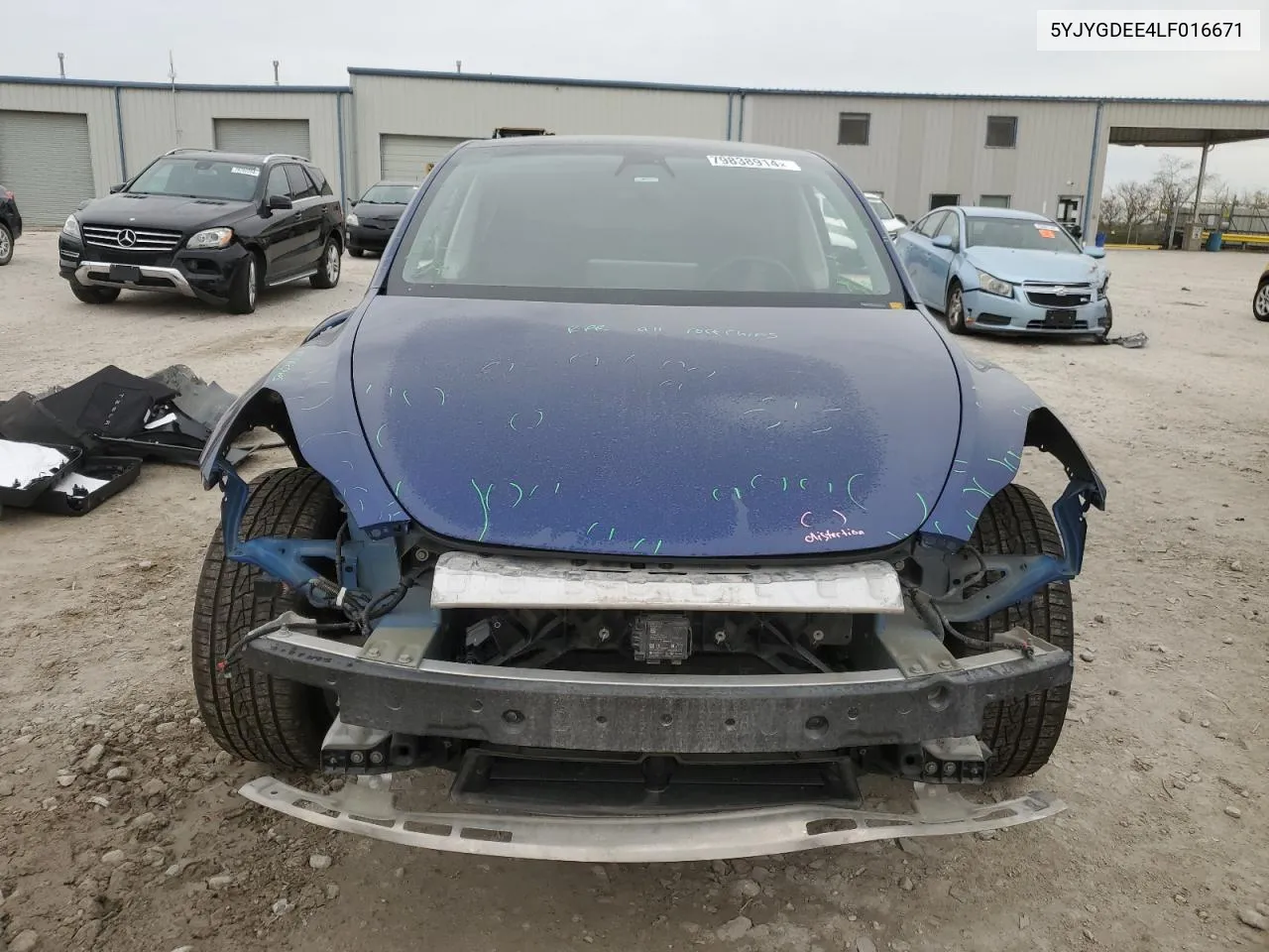 2020 Tesla Model Y VIN: 5YJYGDEE4LF016671 Lot: 79838914