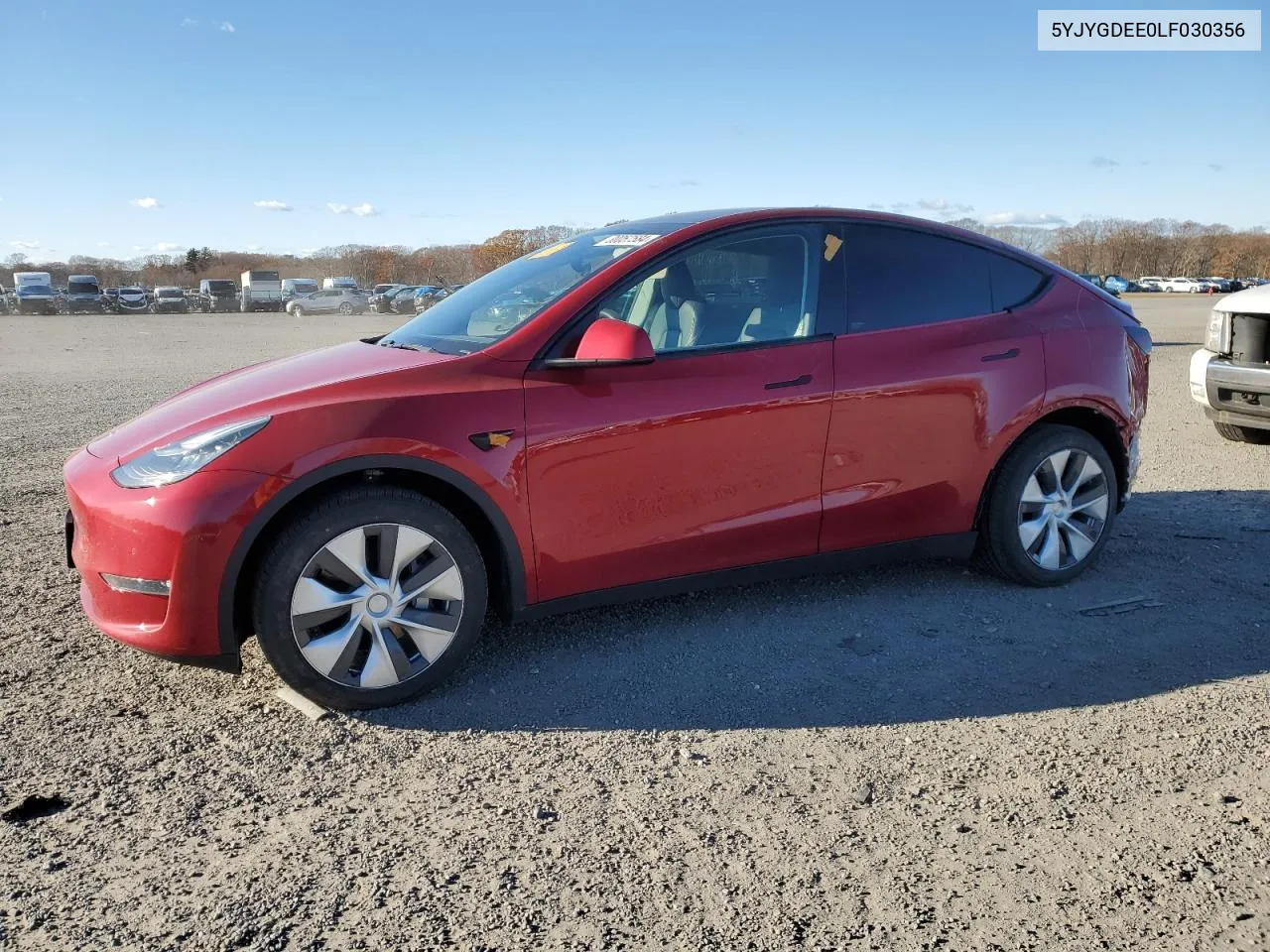 2020 Tesla Model Y VIN: 5YJYGDEE0LF030356 Lot: 80057584