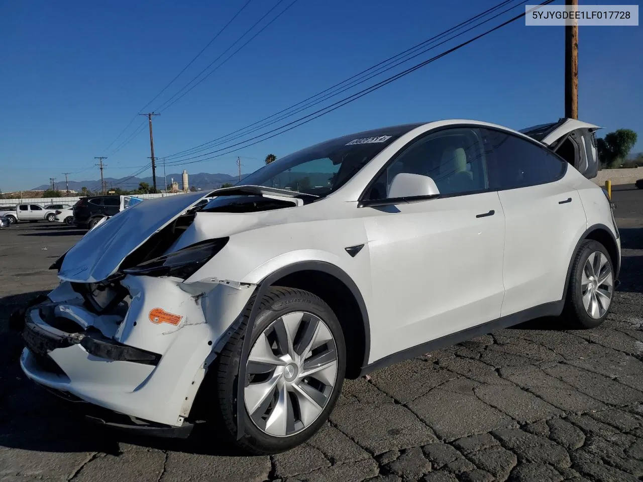 2020 Tesla Model Y VIN: 5YJYGDEE1LF017728 Lot: 80281974