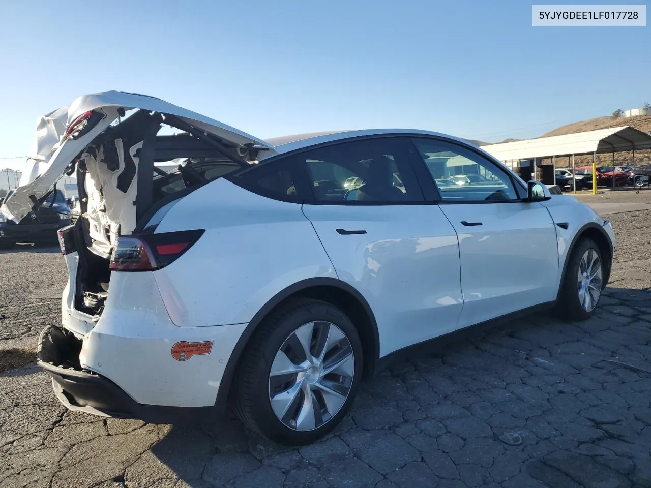 2020 Tesla Model Y VIN: 5YJYGDEE1LF017728 Lot: 80281974