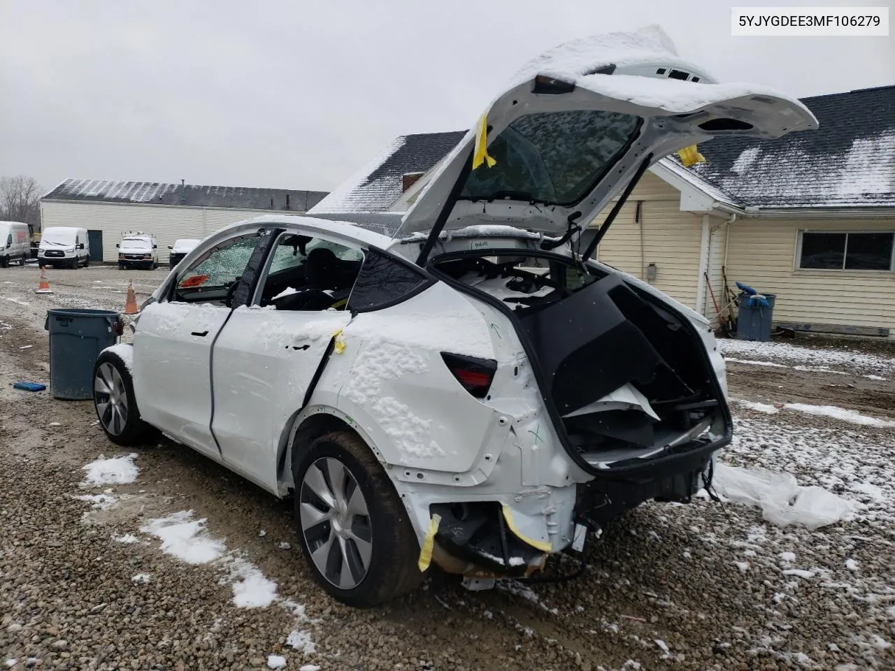 2021 Tesla Model Y VIN: 5YJYGDEE3MF106279 Lot: 44578833