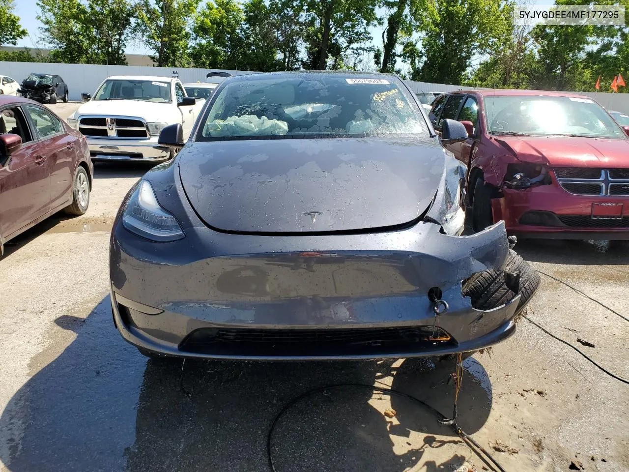 2021 Tesla Model Y VIN: 5YJYGDEE4MF177295 Lot: 55679604