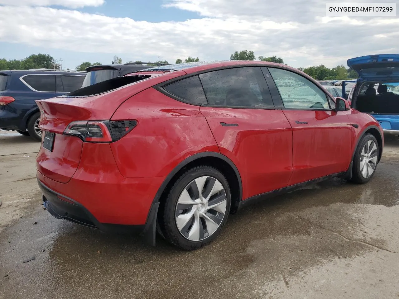 2021 Tesla Model Y VIN: 5YJYGDED4MF107299 Lot: 59416544