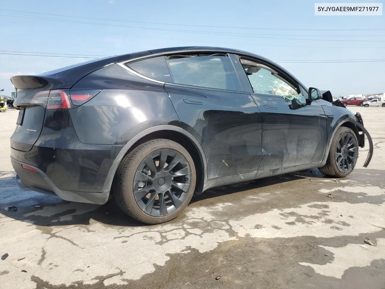 2021 Tesla Model Y VIN: 5YJYGAEE9MF271977 Lot: 59484664