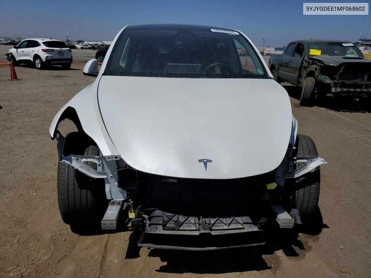 2021 Tesla Model Y VIN: 5YJYGDEE1MF068602 Lot: 59959384