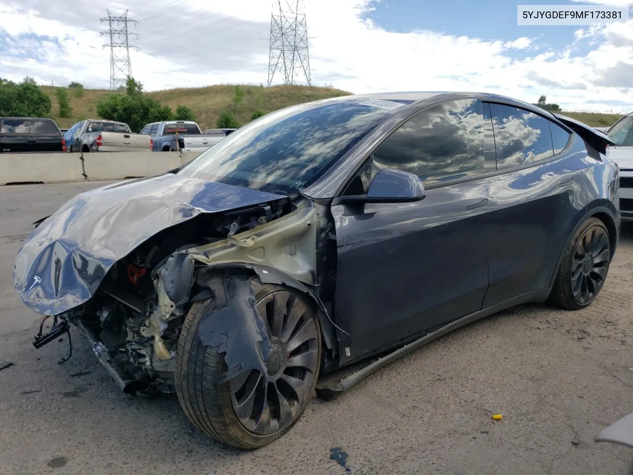 5YJYGDEF9MF173381 2021 Tesla Model Y