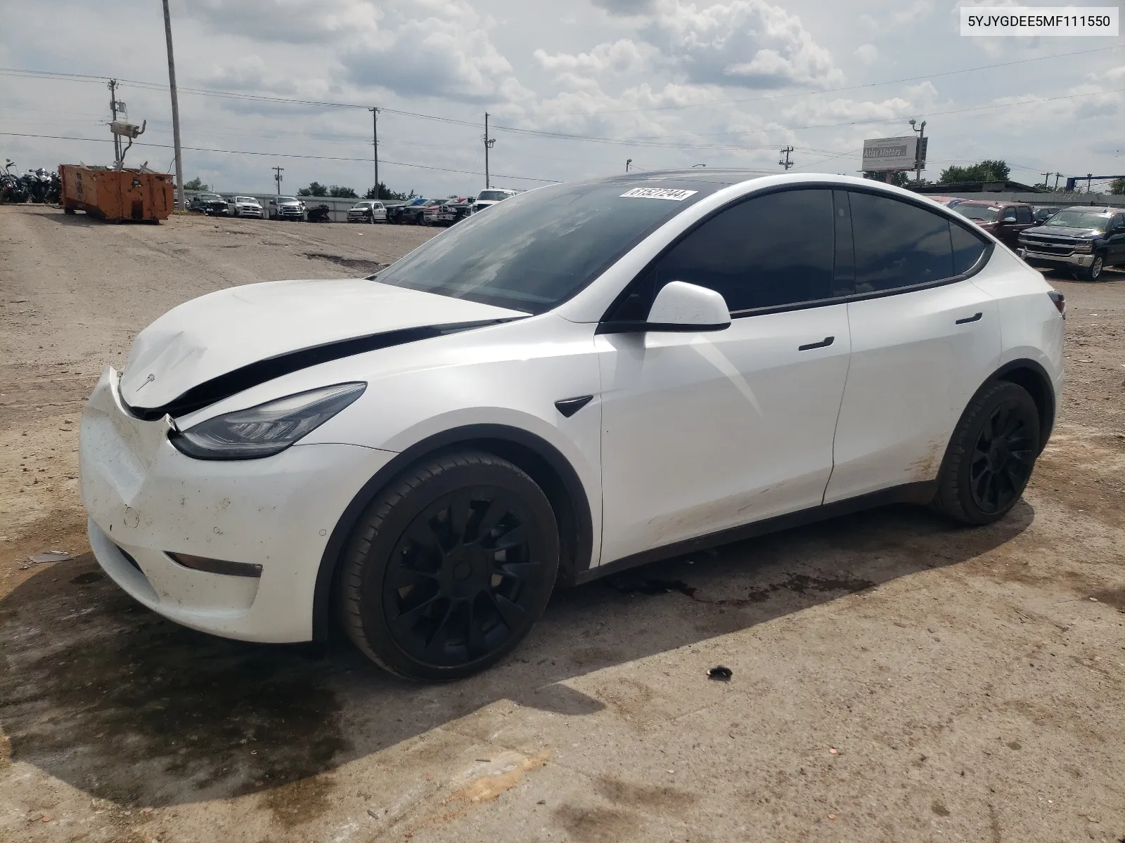 2021 Tesla Model Y VIN: 5YJYGDEE5MF111550 Lot: 61527244