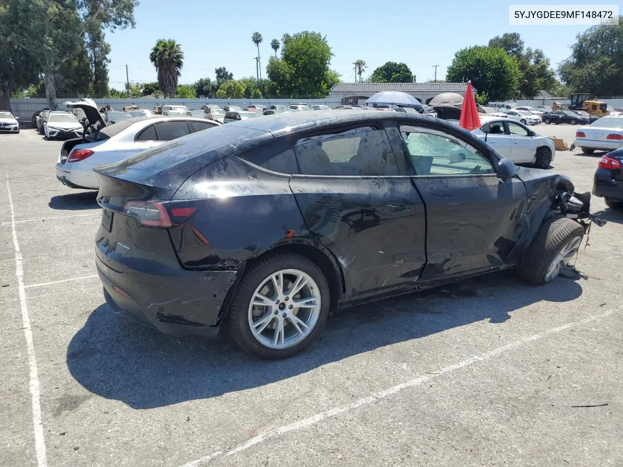 2021 Tesla Model Y VIN: 5YJYGDEE9MF148472 Lot: 61844494