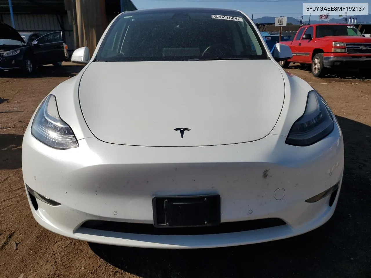 2021 Tesla Model Y VIN: 5YJYGAEE8MF192137 Lot: 62847504