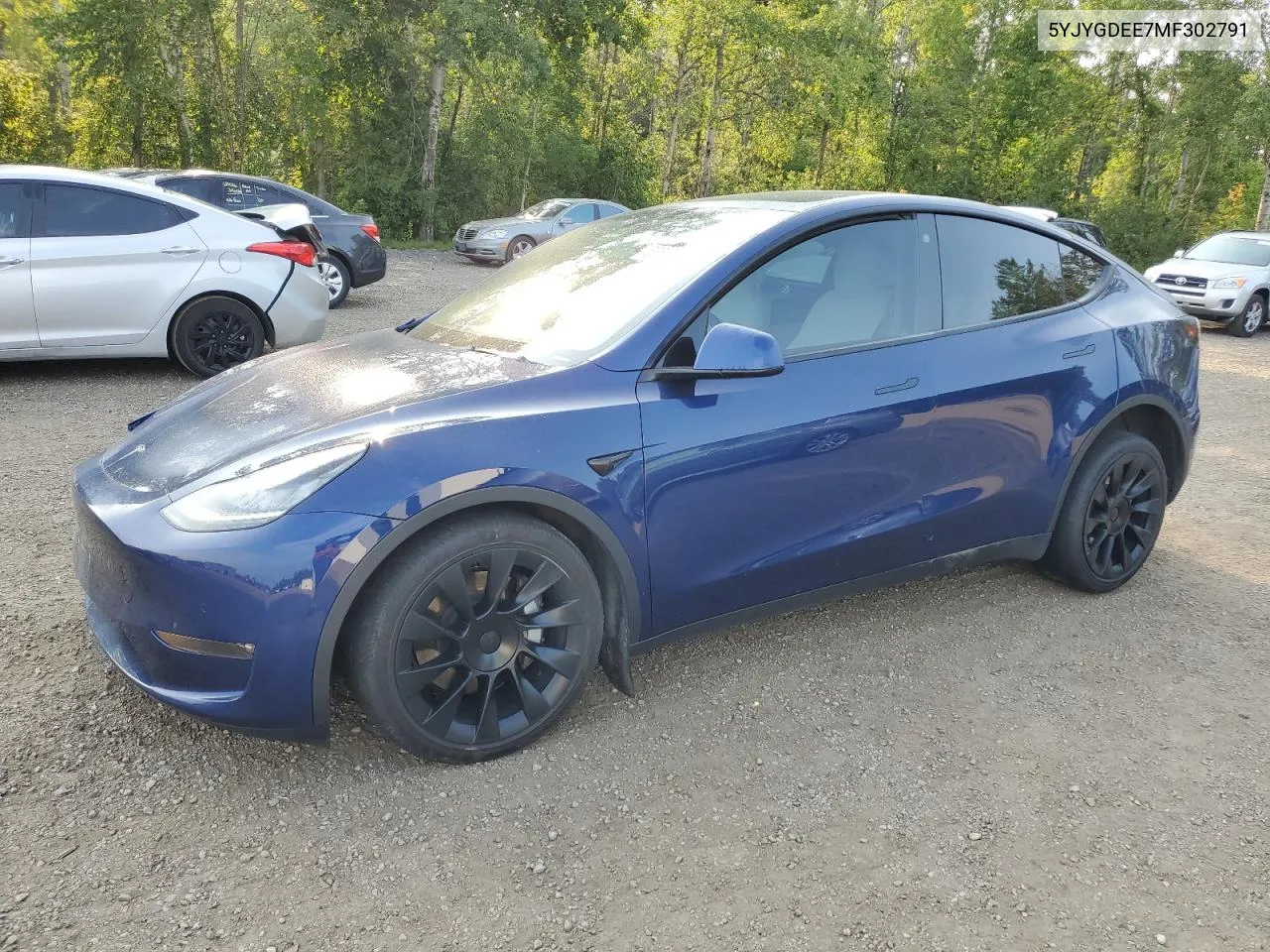 2021 Tesla Model Y VIN: 5YJYGDEE7MF302791 Lot: 63614654