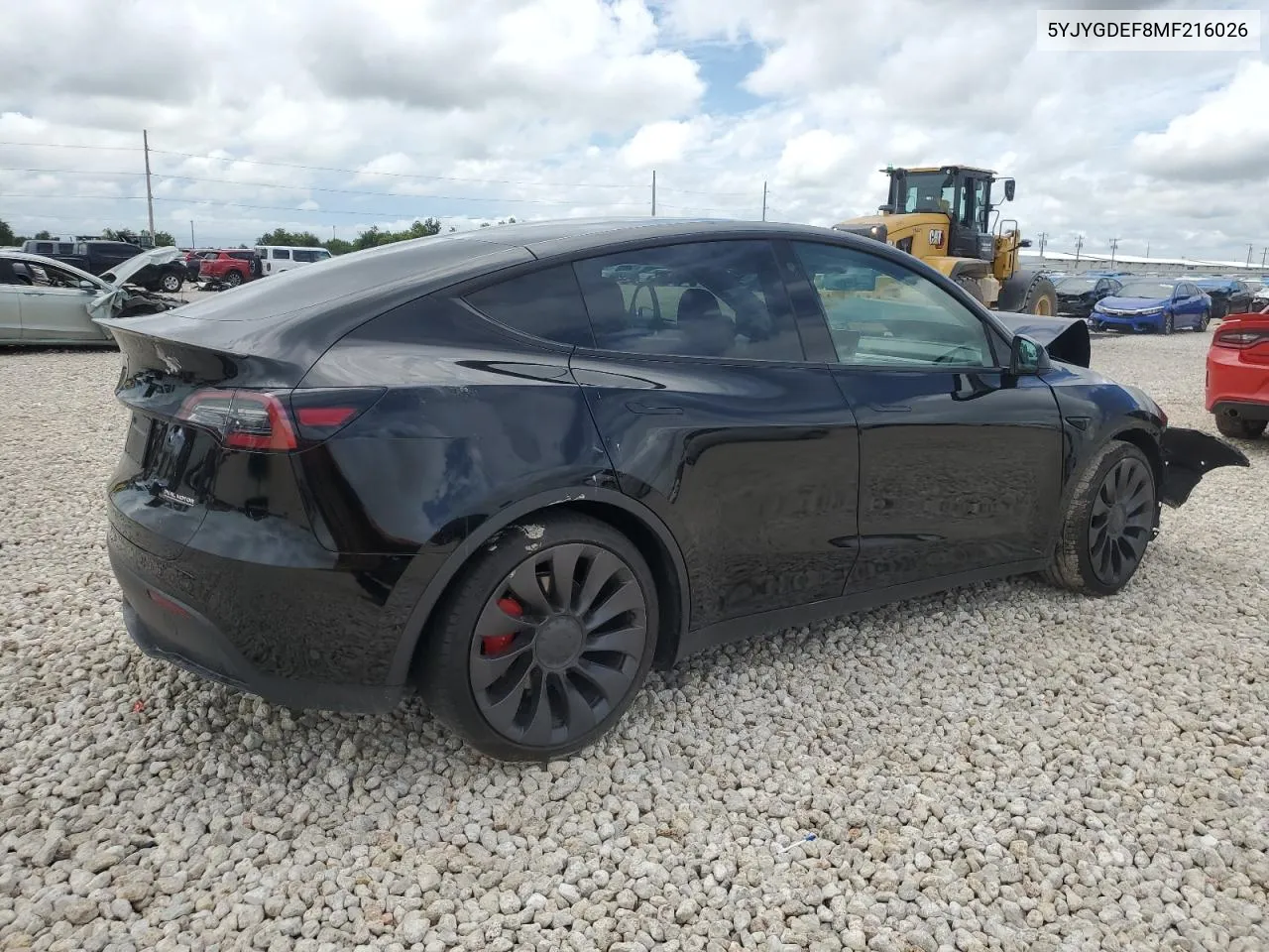 2021 Tesla Model Y VIN: 5YJYGDEF8MF216026 Lot: 64420084