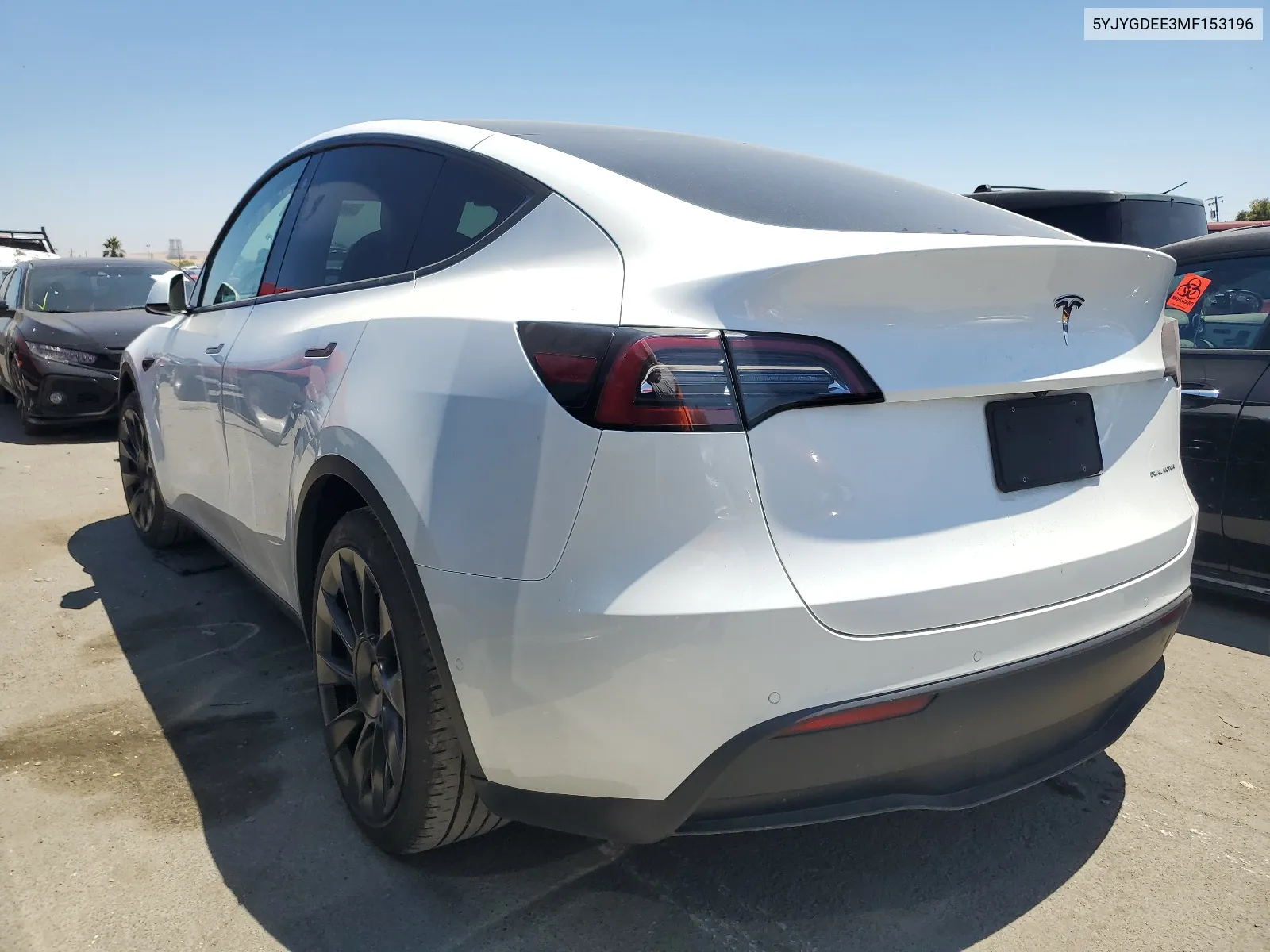 2021 Tesla Model Y VIN: 5YJYGDEE3MF153196 Lot: 64440664