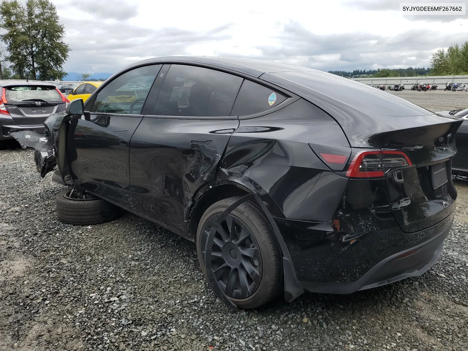 2021 Tesla Model Y VIN: 5YJYGDEE6MF267662 Lot: 65189124