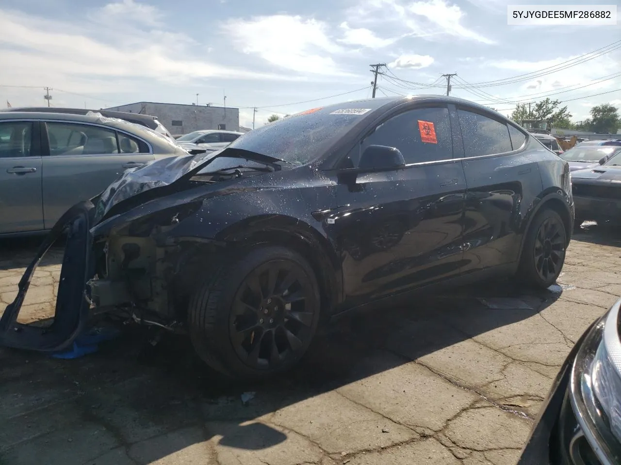 2021 Tesla Model Y VIN: 5YJYGDEE5MF286882 Lot: 65260594