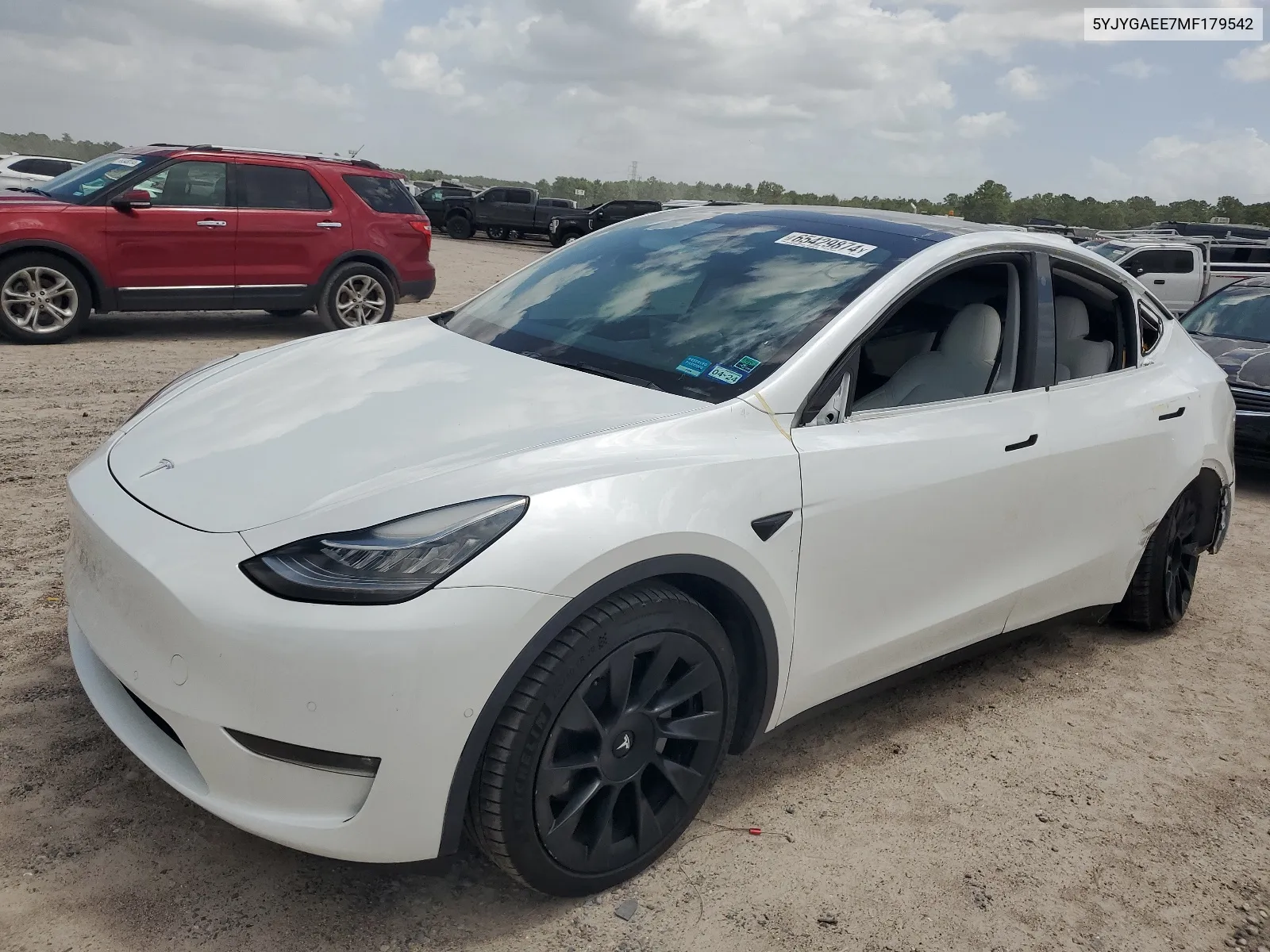 2021 Tesla Model Y VIN: 5YJYGAEE7MF179542 Lot: 65429874