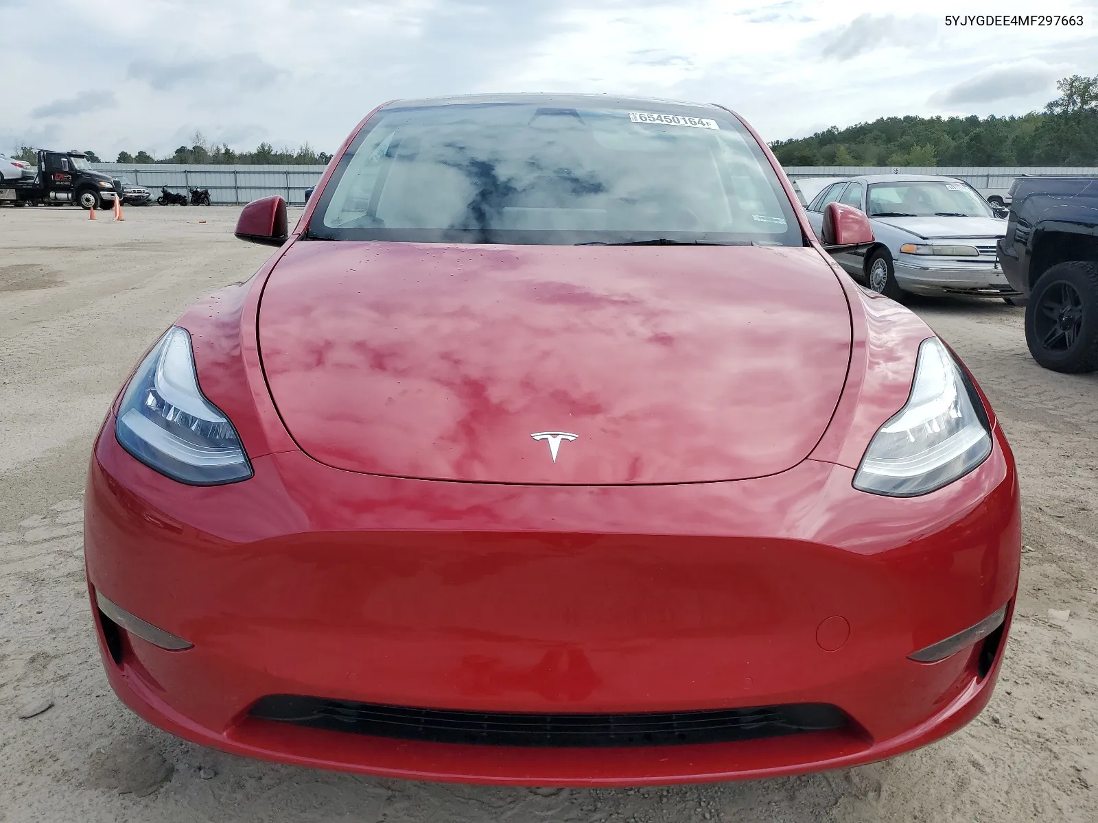 2021 Tesla Model Y VIN: 5YJYGDEE4MF297663 Lot: 65450164