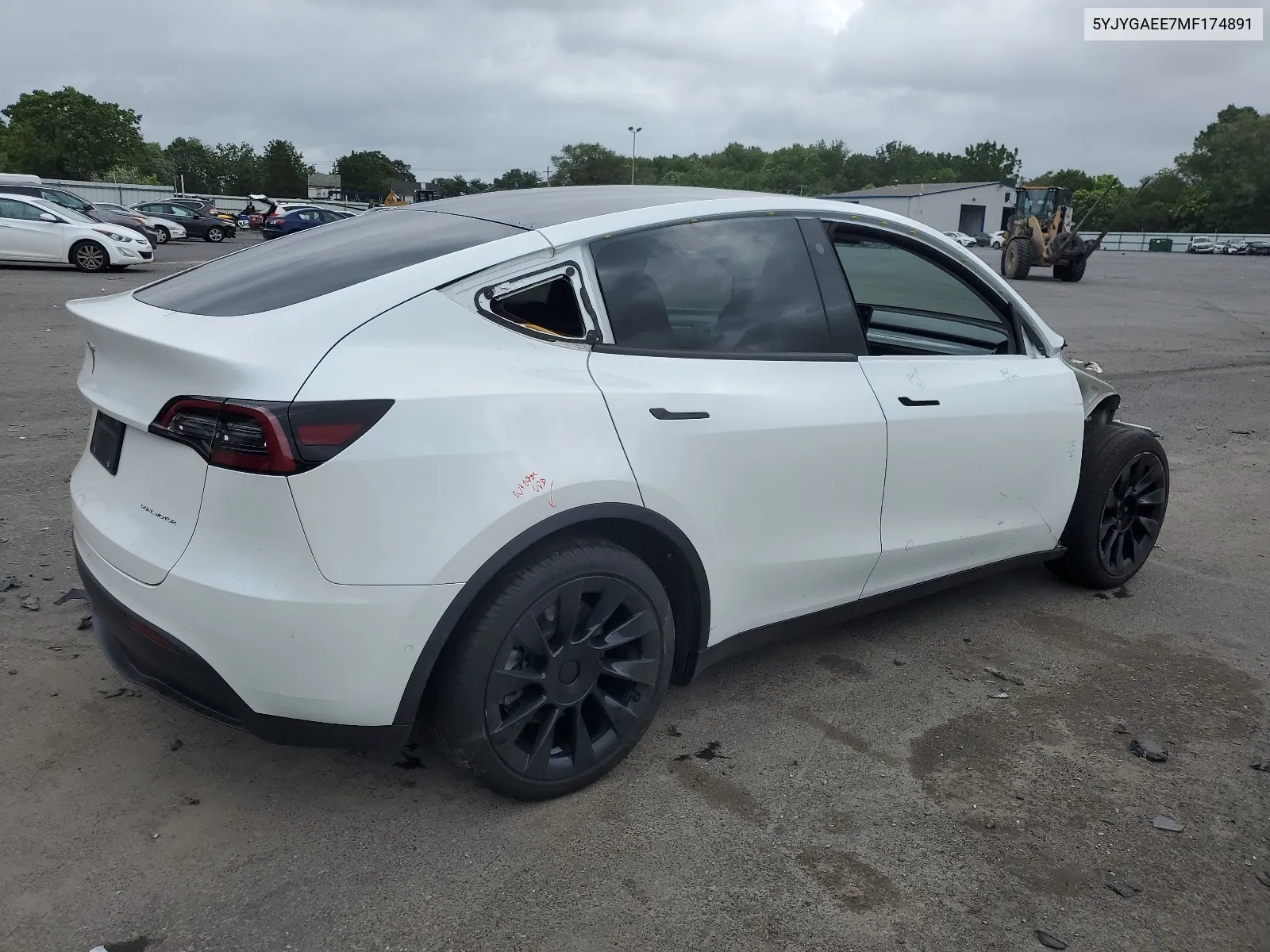 2021 Tesla Model Y VIN: 5YJYGAEE7MF174891 Lot: 65643534