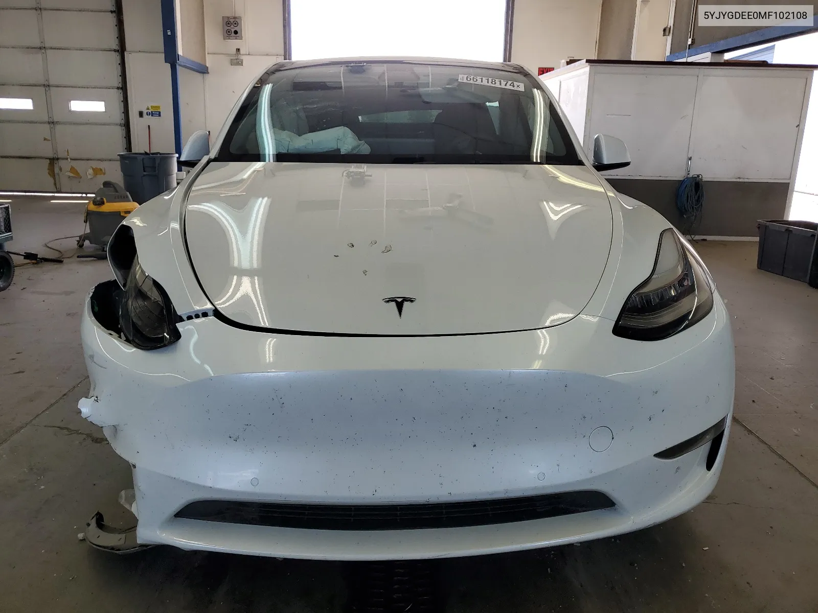 2021 Tesla Model Y VIN: 5YJYGDEE0MF102108 Lot: 66118174