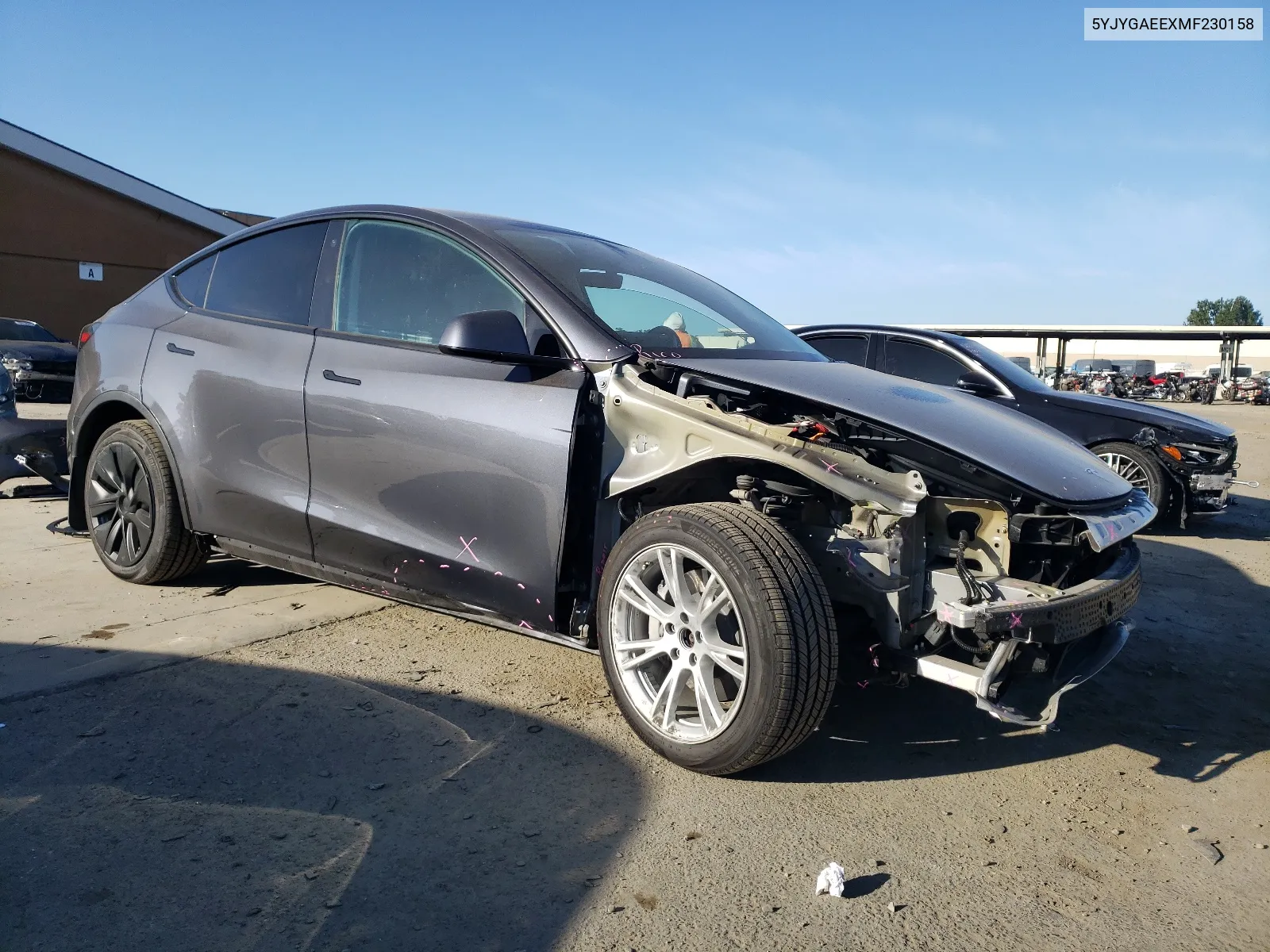 2021 Tesla Model Y VIN: 5YJYGAEEXMF230158 Lot: 66947484