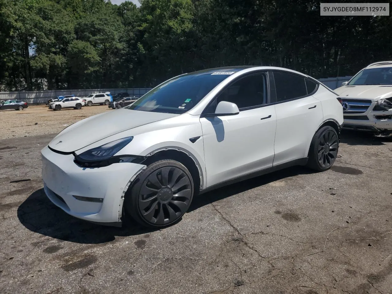 2021 Tesla Model Y VIN: 5YJYGDED8MF112974 Lot: 67351604