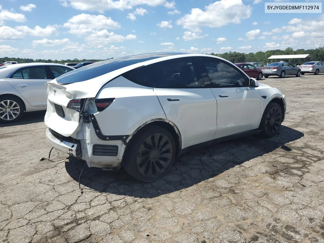 2021 Tesla Model Y VIN: 5YJYGDED8MF112974 Lot: 67351604