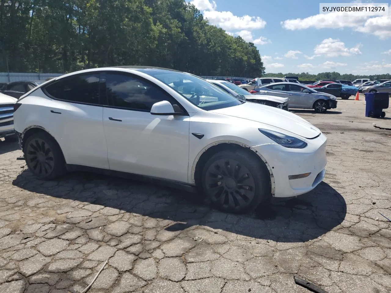 2021 Tesla Model Y VIN: 5YJYGDED8MF112974 Lot: 67351604