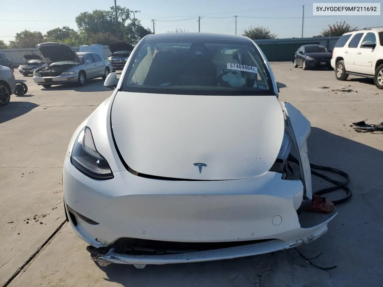 2021 Tesla Model Y VIN: 5YJYGDEF9MF211692 Lot: 67469464