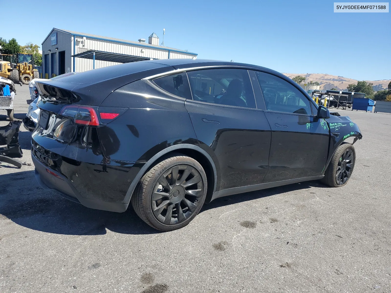 5YJYGDEE4MF071588 2021 Tesla Model Y