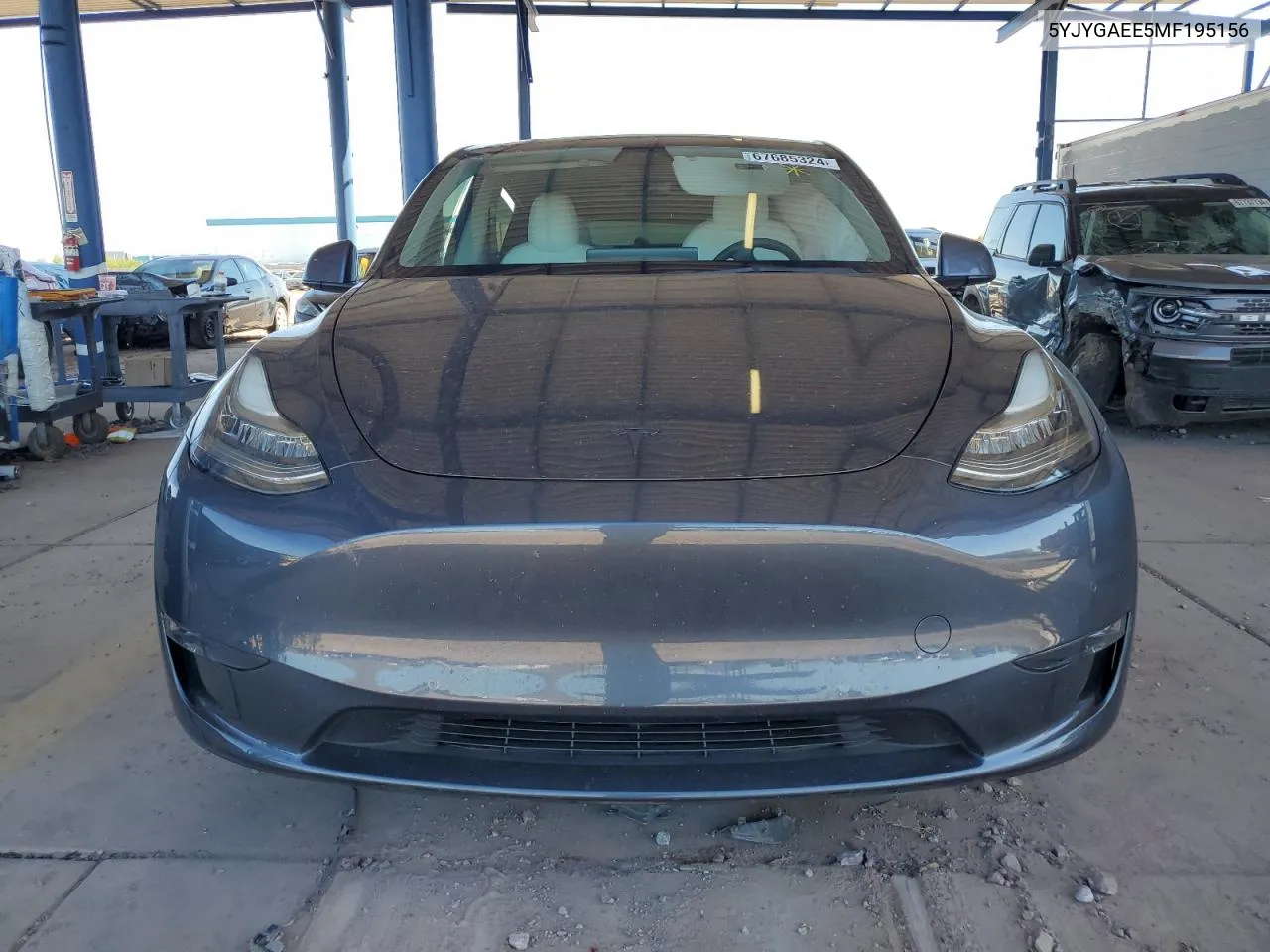 2021 Tesla Model Y VIN: 5YJYGAEE5MF195156 Lot: 67685324