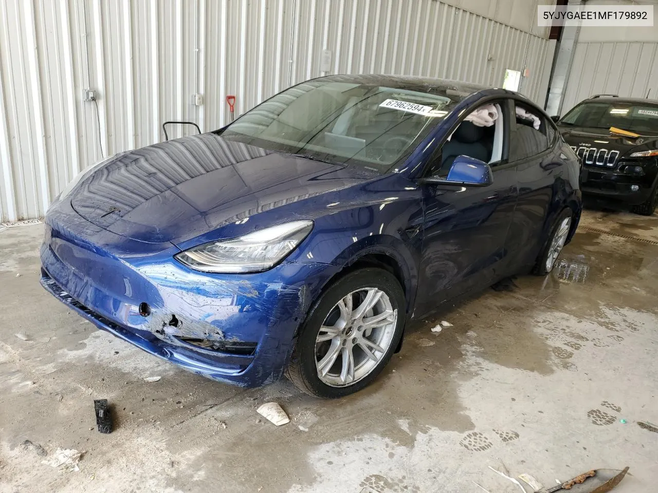 2021 Tesla Model Y VIN: 5YJYGAEE1MF179892 Lot: 67962594