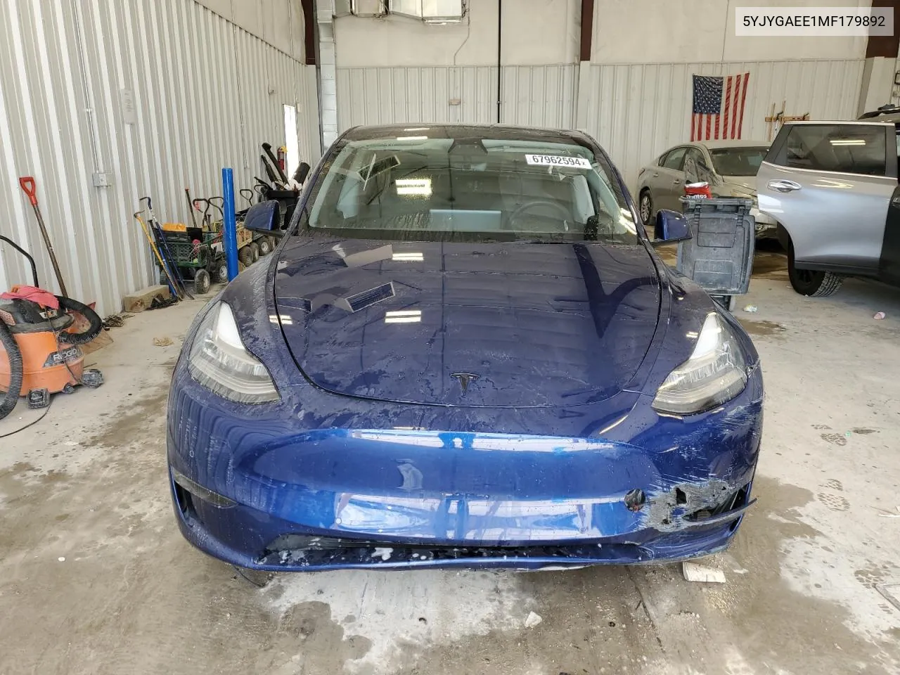 2021 Tesla Model Y VIN: 5YJYGAEE1MF179892 Lot: 67962594