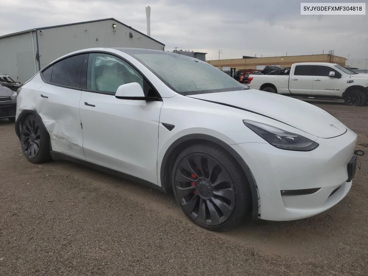 2021 Tesla Model Y VIN: 5YJYGDEFXMF304818 Lot: 68708894