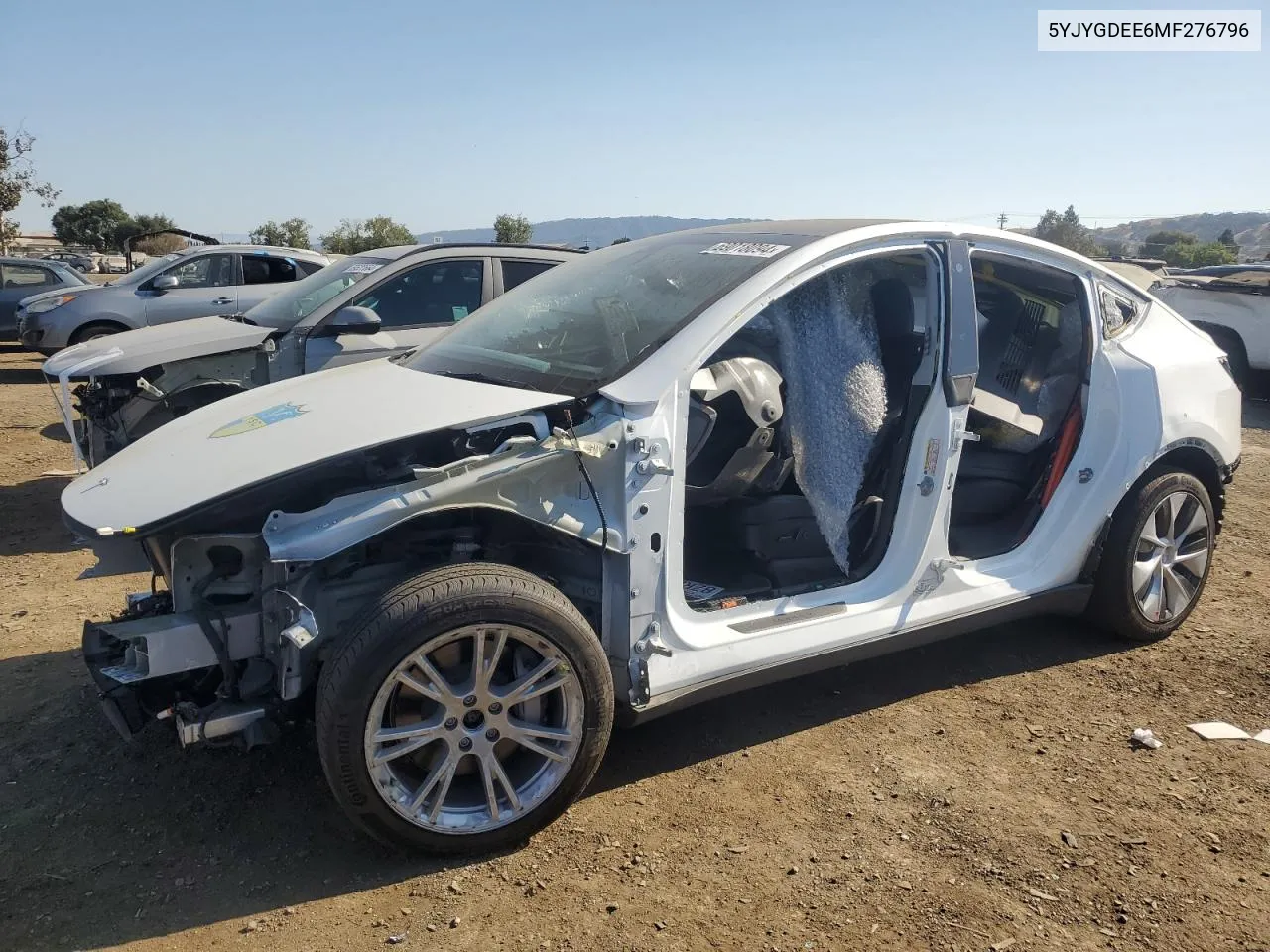 2021 Tesla Model Y VIN: 5YJYGDEE6MF276796 Lot: 69018094