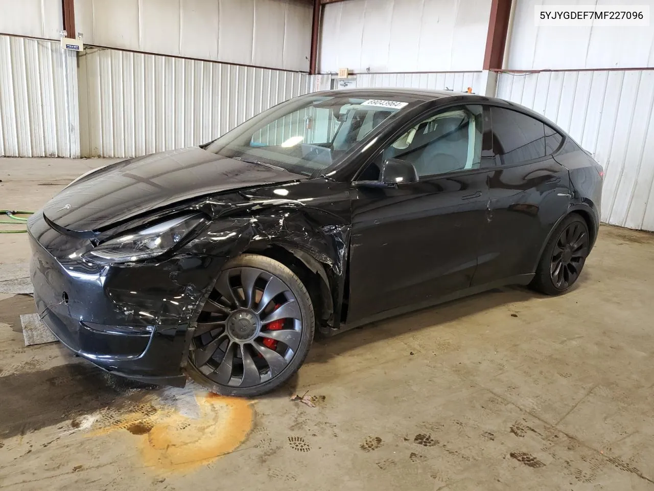 2021 Tesla Model Y VIN: 5YJYGDEF7MF227096 Lot: 69043964