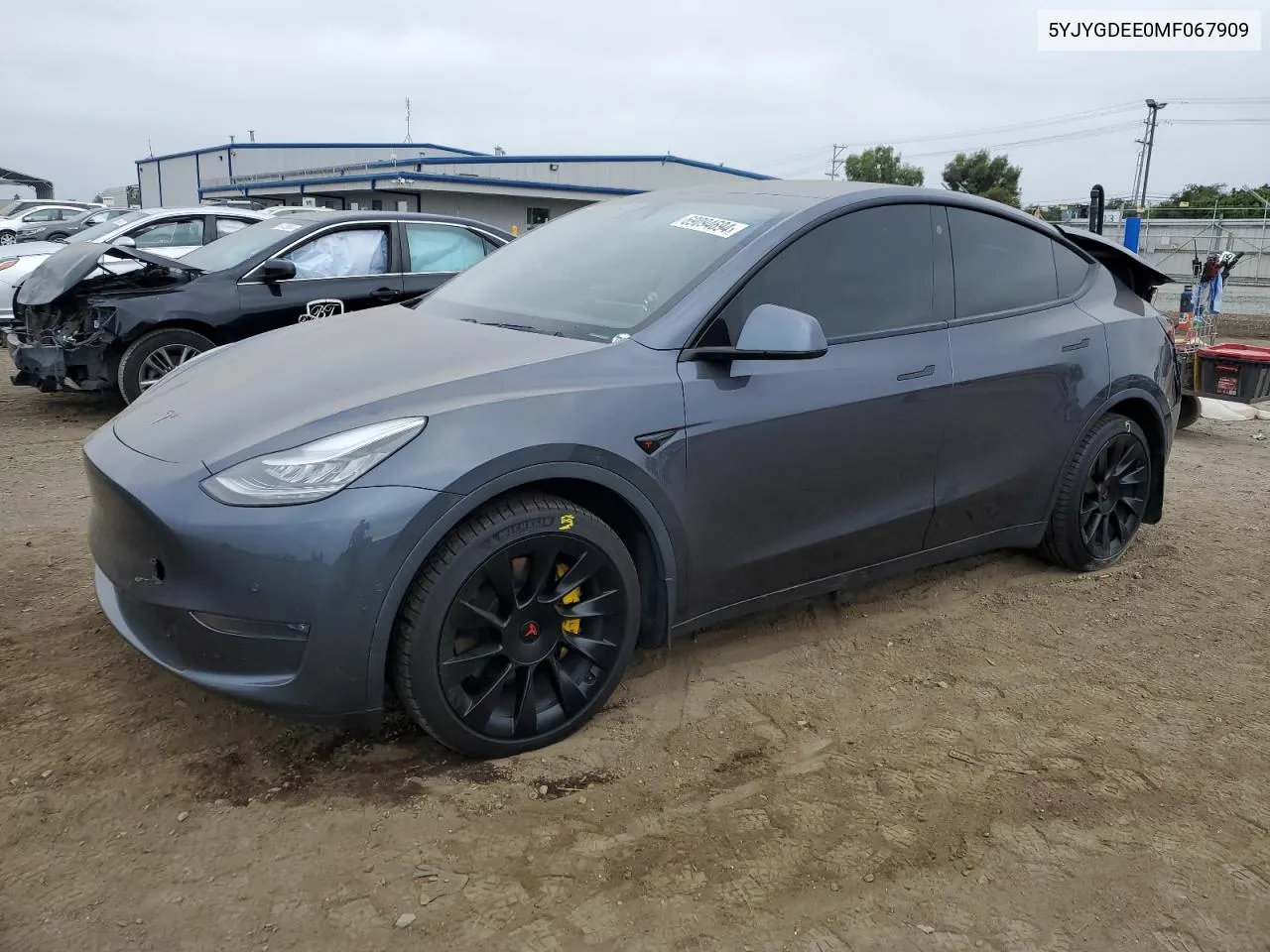 2021 Tesla Model Y VIN: 5YJYGDEE0MF067909 Lot: 69094694