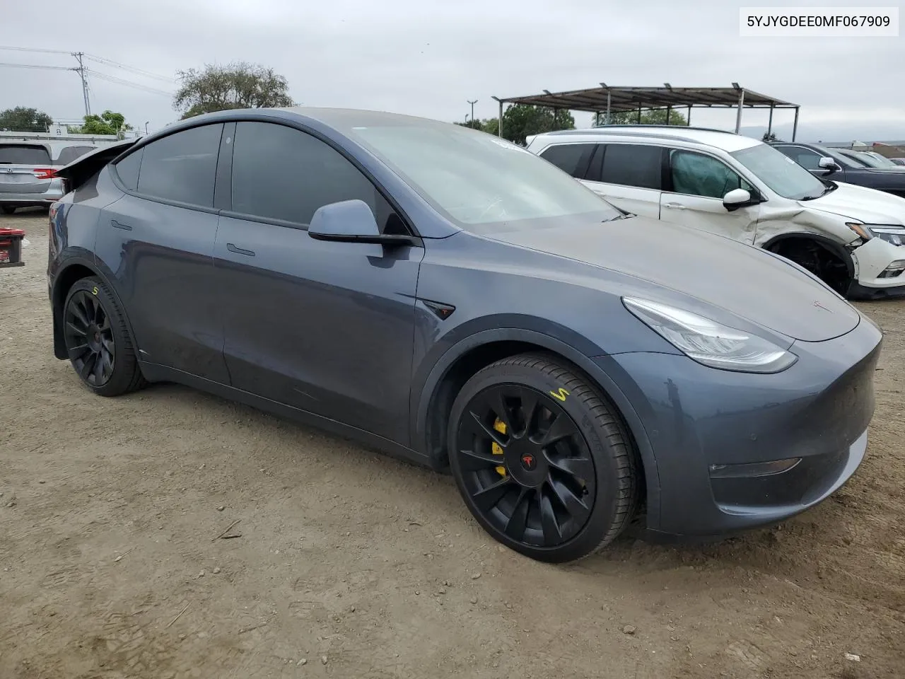 2021 Tesla Model Y VIN: 5YJYGDEE0MF067909 Lot: 69094694