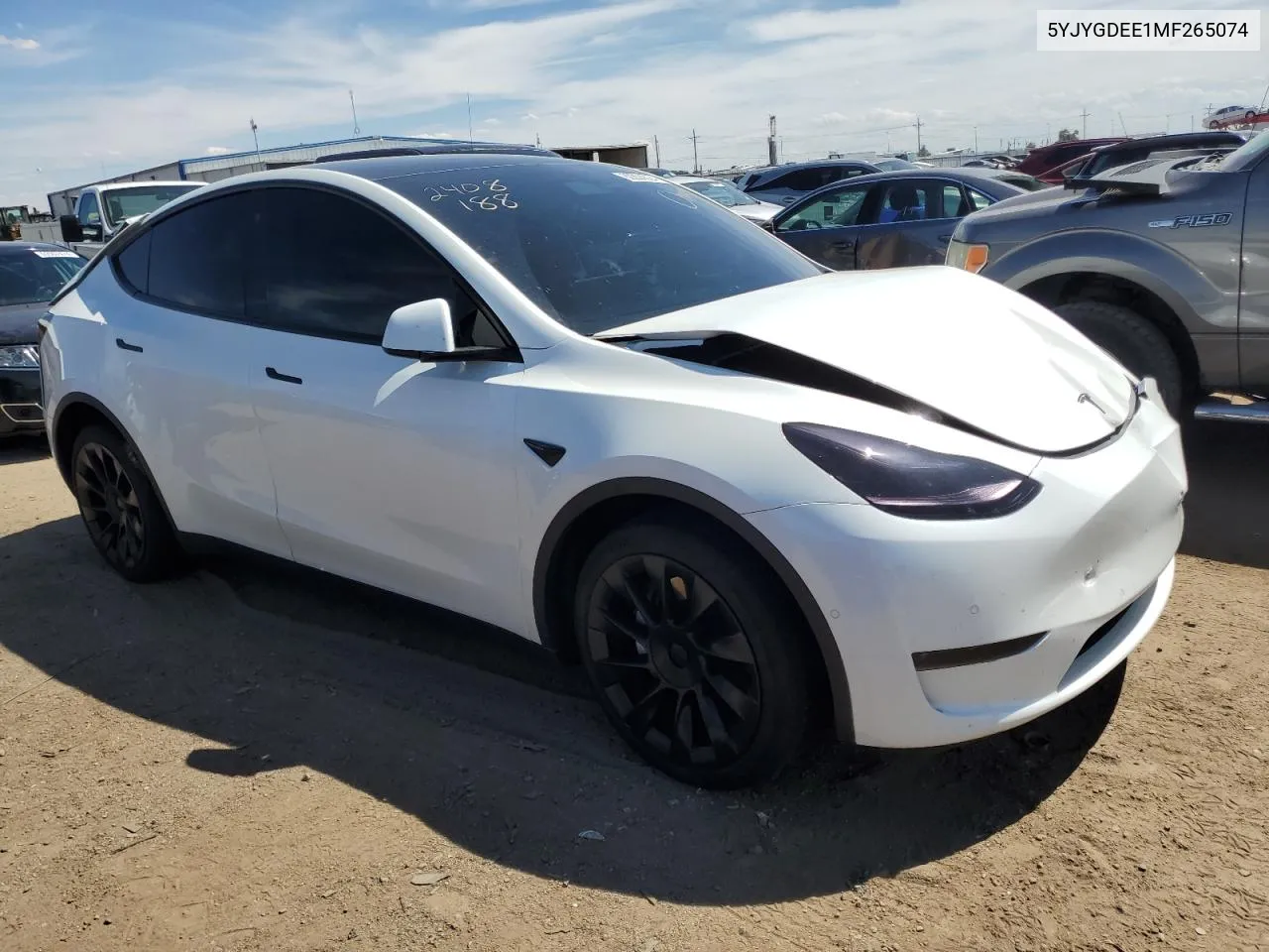 2021 Tesla Model Y VIN: 5YJYGDEE1MF265074 Lot: 69204224