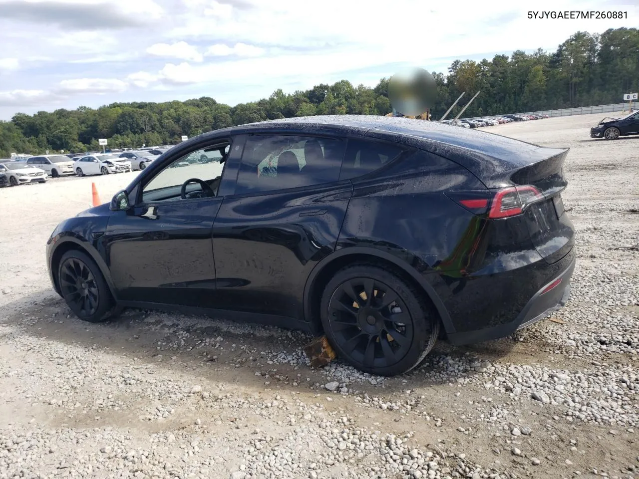 2021 Tesla Model Y VIN: 5YJYGAEE7MF260881 Lot: 69236884