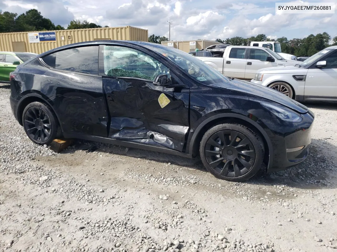 2021 Tesla Model Y VIN: 5YJYGAEE7MF260881 Lot: 69236884