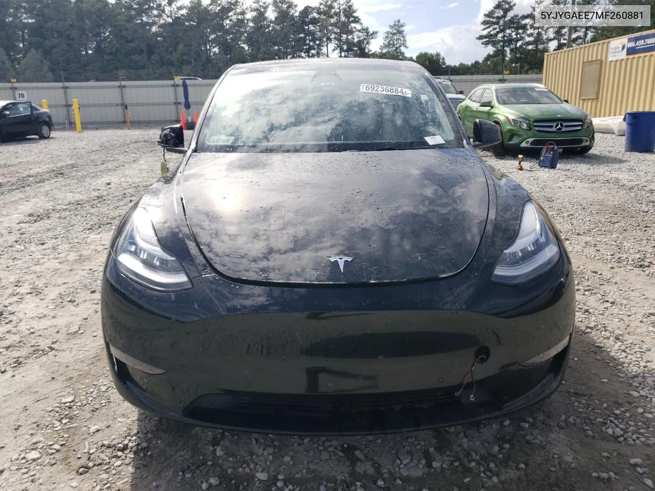 2021 Tesla Model Y VIN: 5YJYGAEE7MF260881 Lot: 69236884